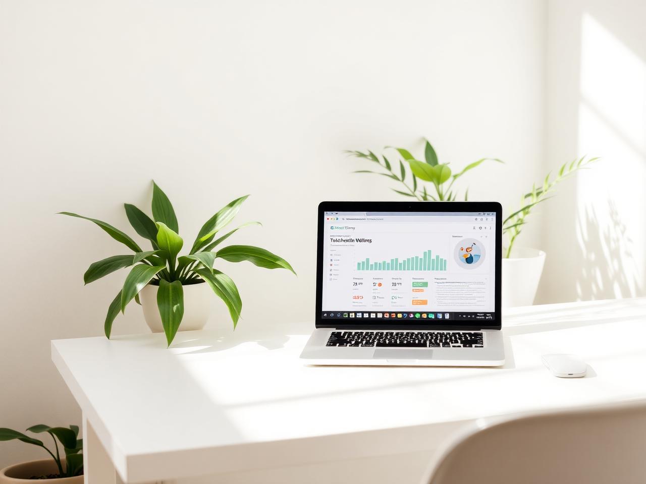 Modern telehealth clinic workspace